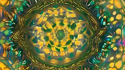 Abstract Kaleidoscope Pattern With Shifting Geometric Shapes