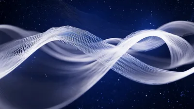 Abstract White Light Waves Forming An Infinity Symbol