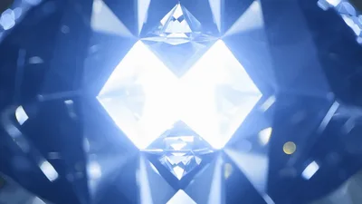 Macro Close Up Of A Sparkling Diamond