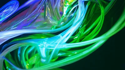 Abstract Liquid Light Trails Flowing In Vibrant Colors