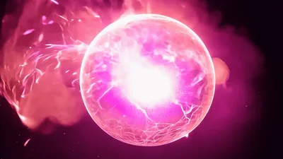 Abstract Glowing Energy Sphere Pulsing With Cosmic Light