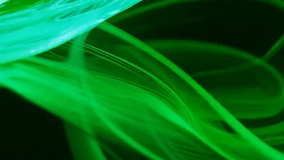 Abstract Neon Light Trails Flowing In Dark Space