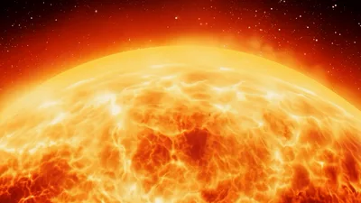 Close Up View Of The Sun Surface