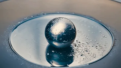 Metal Sphere Vibrating On A Circular Metal Plate