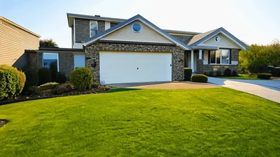 Exterior View Of A Modern Suburban Residential Home
