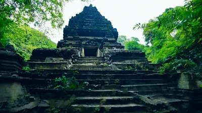 Ancient Stone Temple Hidden In Lush Tropical Jungle