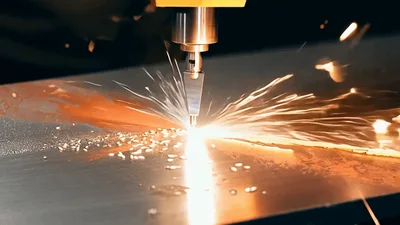 Industrial Laser Cutting Metal Sheet In Factory