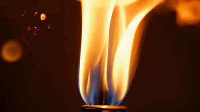 Close Up Of A Burning Gas Flame