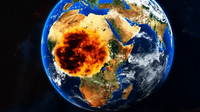Massive Nuclear Explosion Consuming The African Continent
