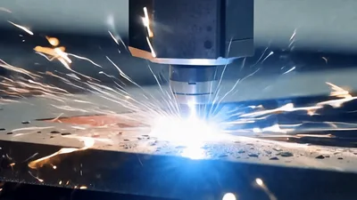 Industrial Laser Cutting Machine Processing Metal Sheet