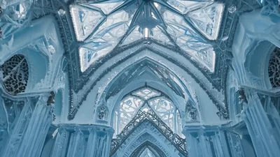 Intricate Ice Palace Ceiling With Ornate Architectural Details