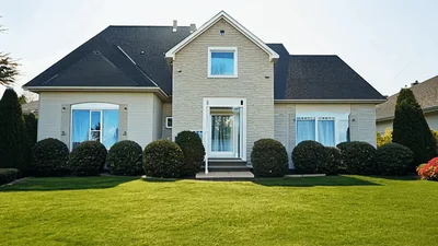Slow Zoom In On A Suburban Residential House
