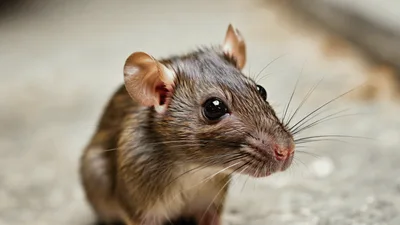 Close Up Portrait Of A Brown Rat