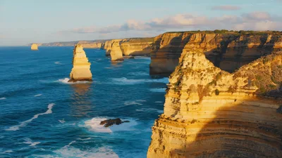 Aerial View Of The Twelve Apostles Limestone Stacks