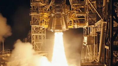 Rocket Engine Ignition During Static Fire Test