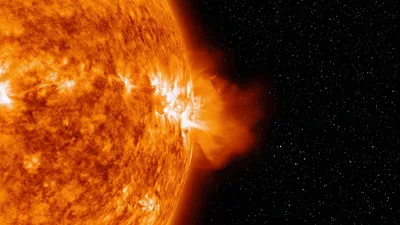 Solar Flare Erupting From The Surface Of The Sun