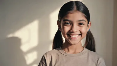 Portrait Of A Smiling Young Girl