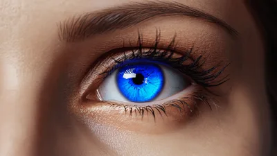 Human Eye Iris Color Changing From Hazel To Blue