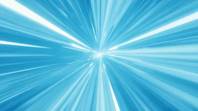 Abstract Blue Light Speed Warp Tunnel Effect