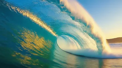 Powerful Ocean Wave Breaking In Slow Motion