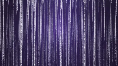 Abstract Falling Silver Glitter Particles On Purple Background