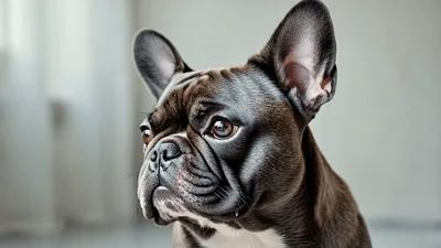 French Bulldog Looking Around In A Bright Room