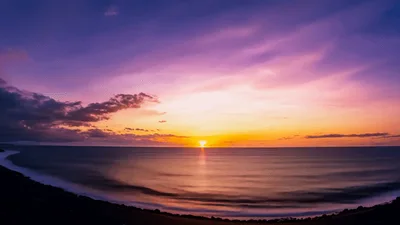 Stunning Sunset Over The Ocean Time Lapse