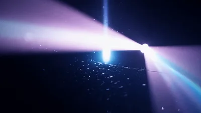 Abstract Light Beams Emitting From A Glowing Center