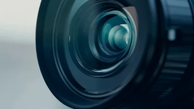 Professional Camera Lens Zooming In And Focusing
