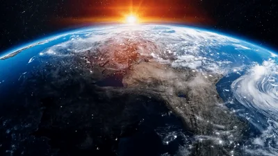 Sunrise Over Earth From Space