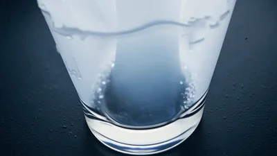 Dry Ice Sublimation Inside A Glass Cup