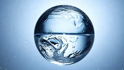 Water Sphere Exploding With Liquid Splash