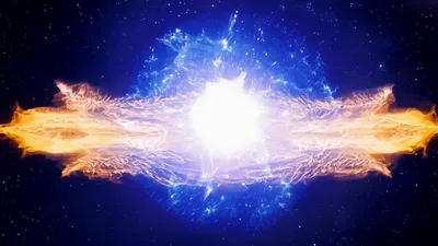 Cosmic Supernova Explosion In Deep Space