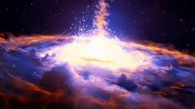 Supermassive Black Hole Emitting Powerful Energy Jet