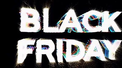 Black Friday Text Animation With Colorful Particle Effects