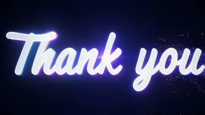 Animated Thank You Text With Colorful Particle Explosion