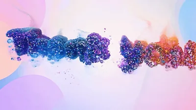 Glittering Thank You Text Animation With Colorful Particles