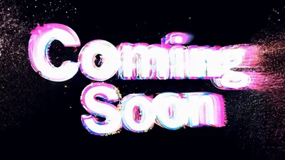 Coming Soon Text Reveal With Colorful Confetti Explosion