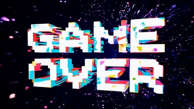 Game Over Text Animation With Glitch Effect