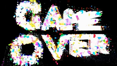 Colorful Particles Forming Game Over Text Animation