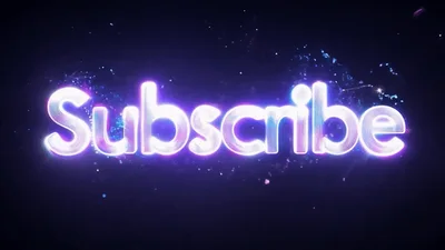 Animated Neon Subscribe Text With Particle Effects