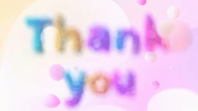 Colorful Glittery Thank You Text Animation
