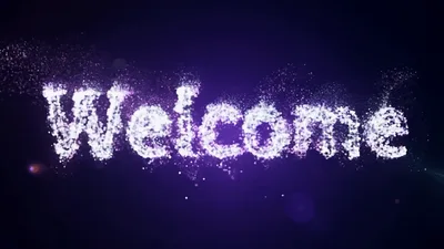 Animated Welcome Text Formed By Glowing Particles
