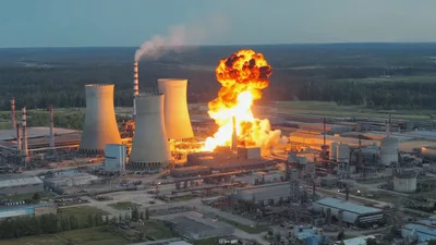 Massive Industrial Explosion At A Large Power Plant