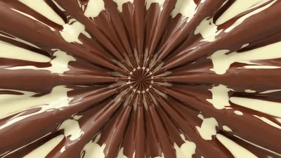 Abstract Chocolate And Cream Swirl Kaleidoscope Animation