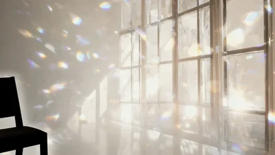 Black Chair Appearing In A Bright Sunlit Room