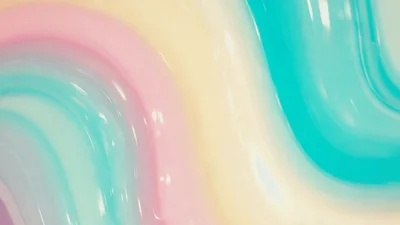Abstract Pastel Liquid Waves Flowing In Motion