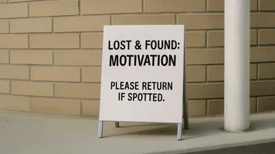 Lost And Found Motivation Sign On Sidewalk