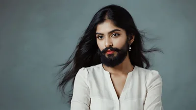 Portrait Of A Woman With A Beard