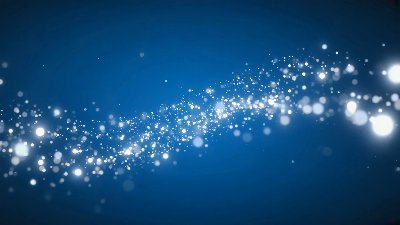 Abstract Blue Background With Glowing Floating Particles